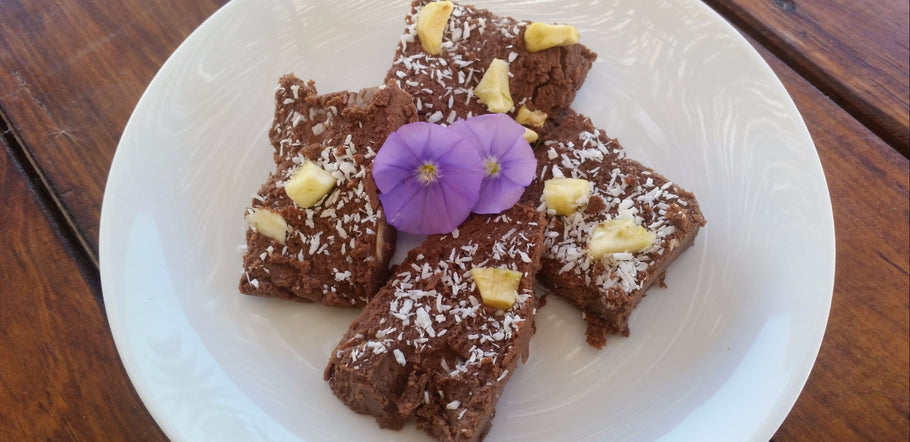 Raw Chocolate Protein Brownies